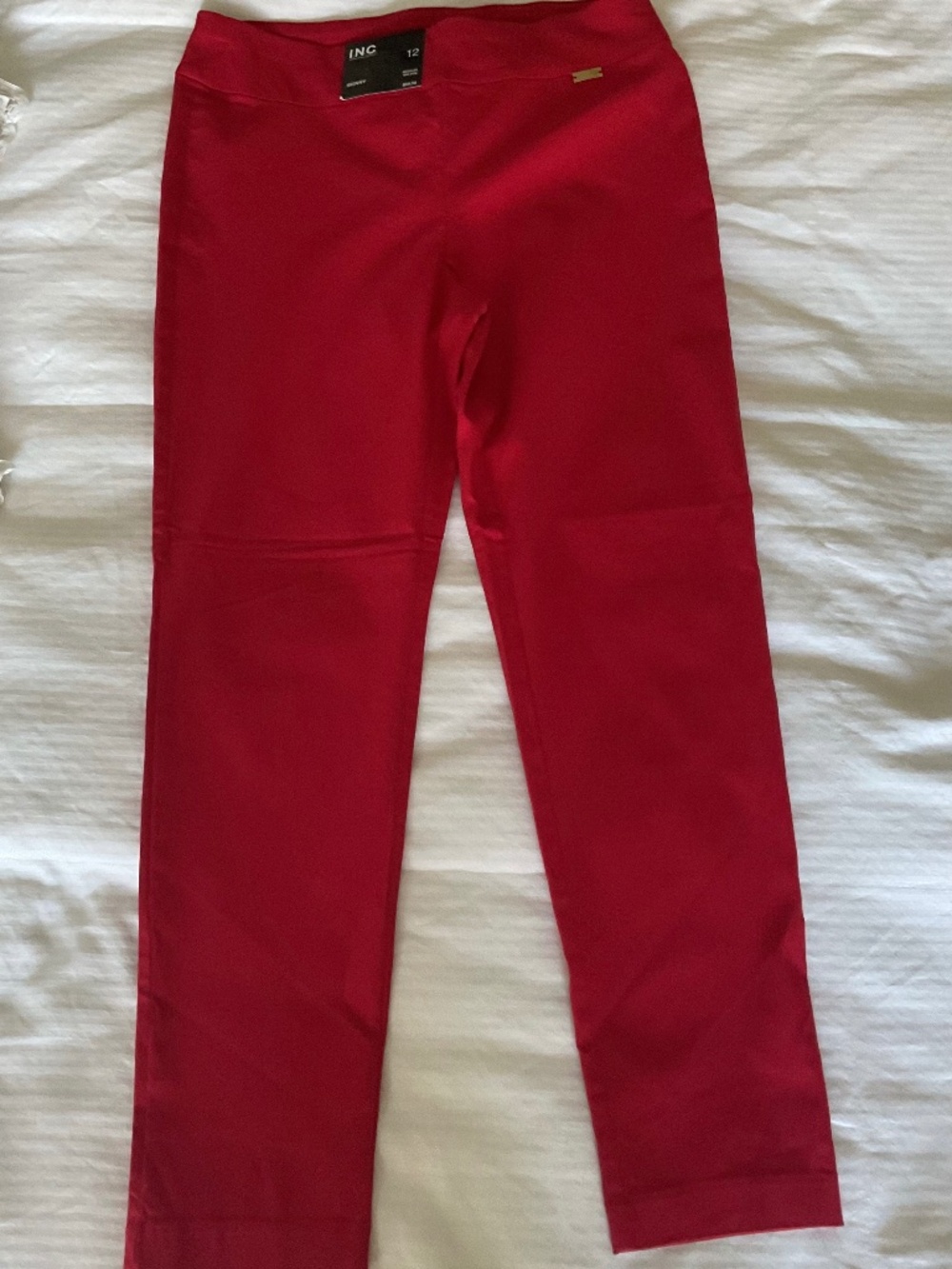 Nwt I.n.c red skinny pants